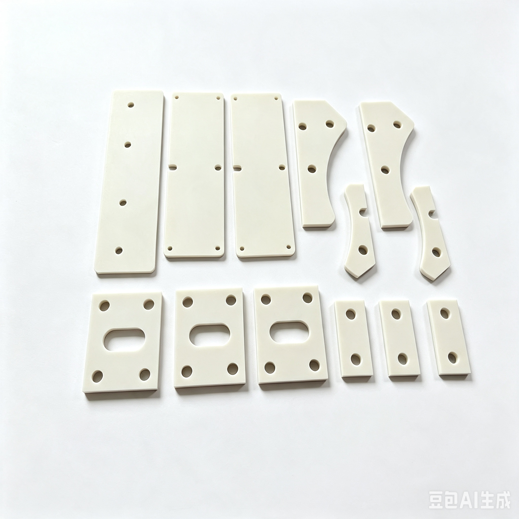 Custom-shaped aluminum nitride ceramic parts