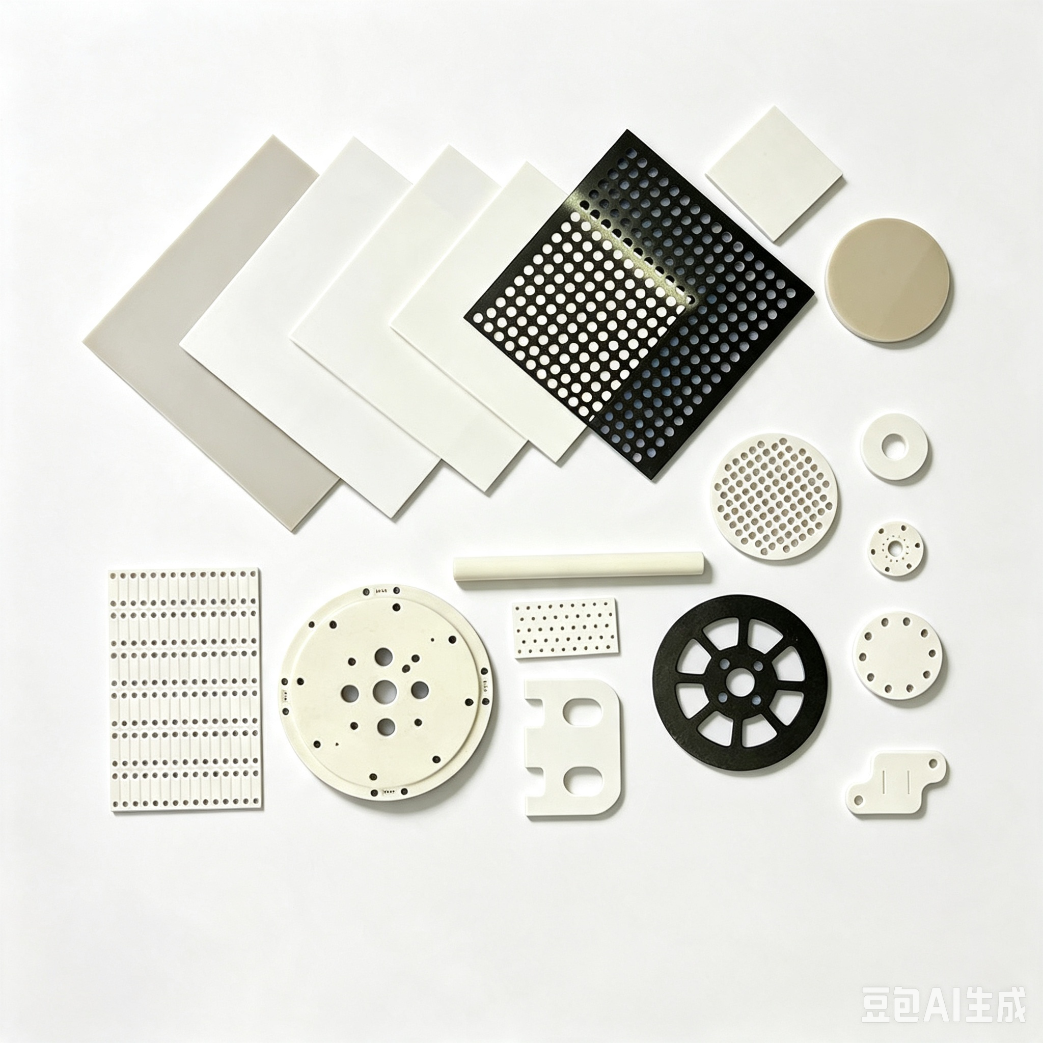 Custom-shaped aluminum nitride ceramic parts